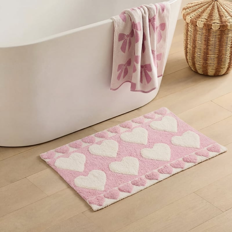 Sweet Hearts Bath Mat