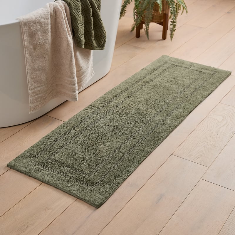 Regent Moss Reversible Cotton Bath Runner