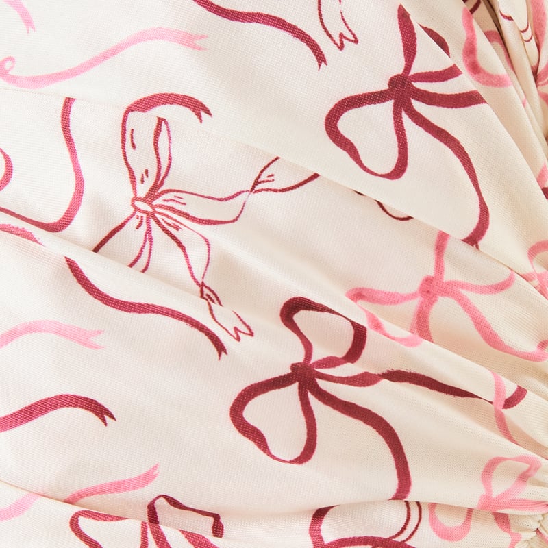 Pink Bows Printed Shower Cap