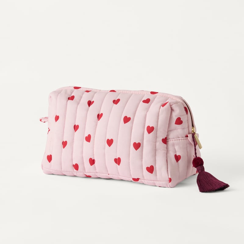 Pink & Red Heart Cosmetic Bag