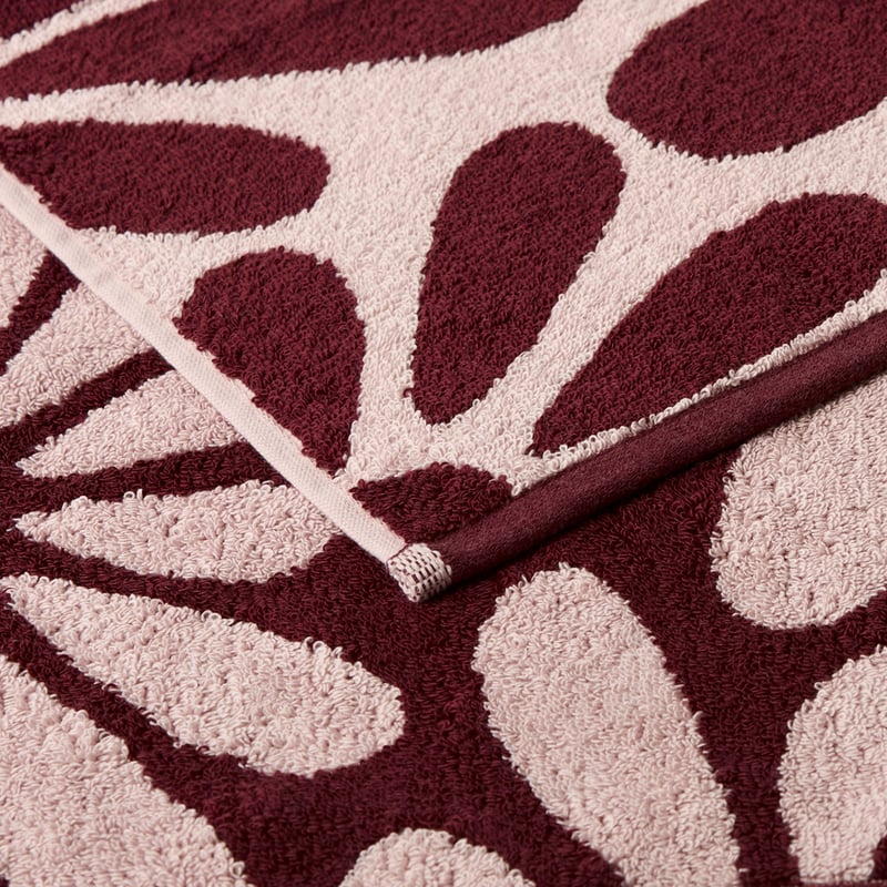 Amelia Rose & Windsor Wine Floral Reversible Towel Range