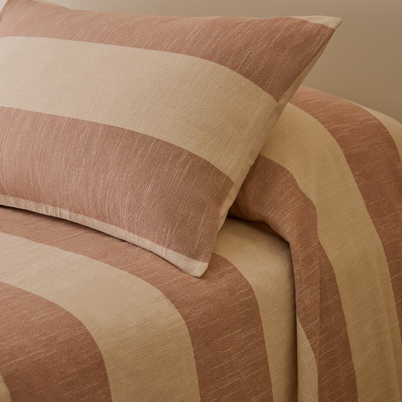 Carter Pecan Stripe Bedcover Separates