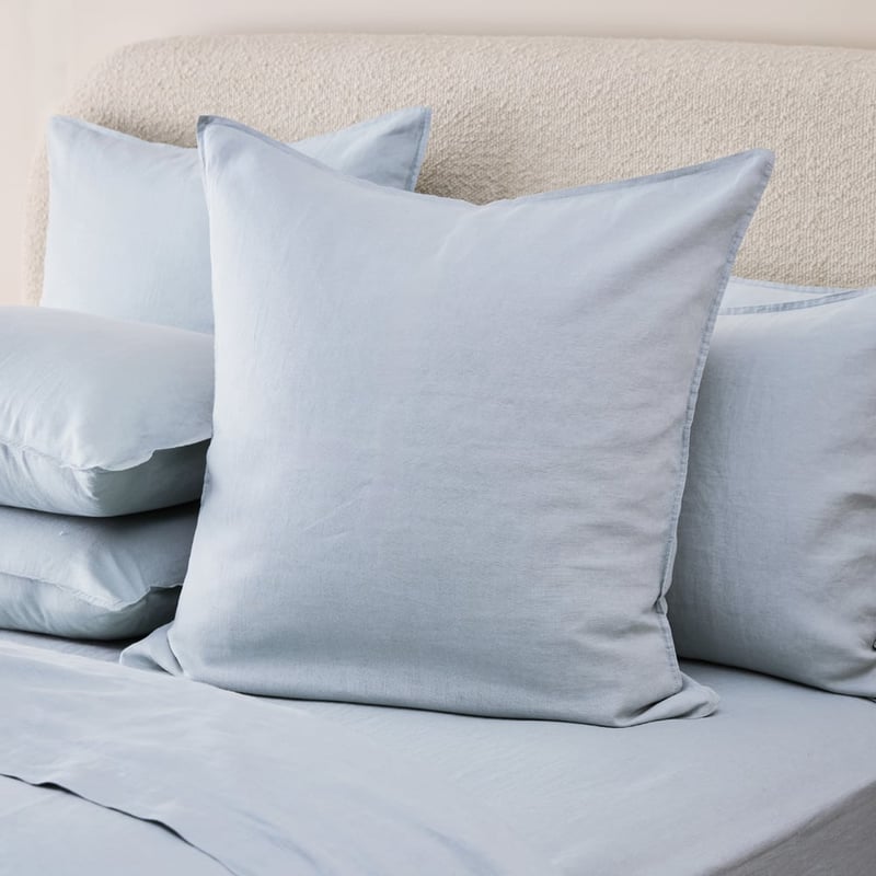 Vintage Washed Linen Dusty Blue Quilt Cover Separates