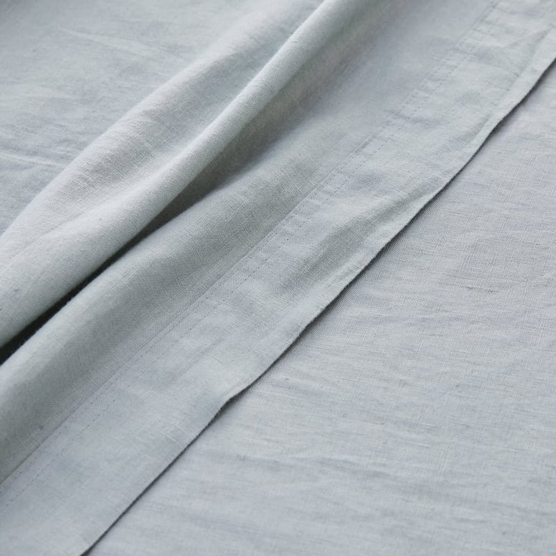 Vintage Washed Linen Dusty Blue Sheet Separates