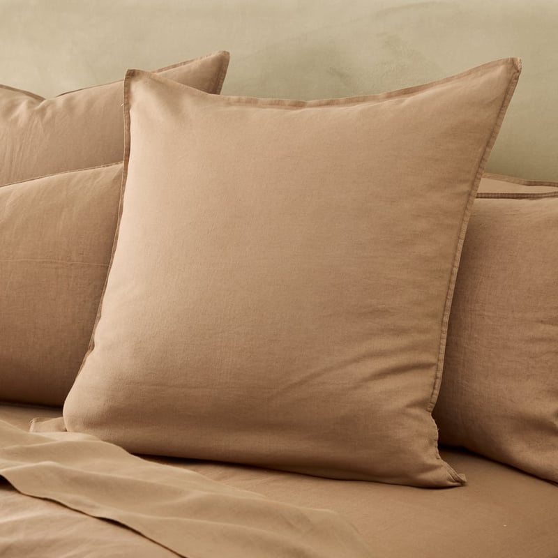 Vintage Washed Linen Hazelnut Pillowcases