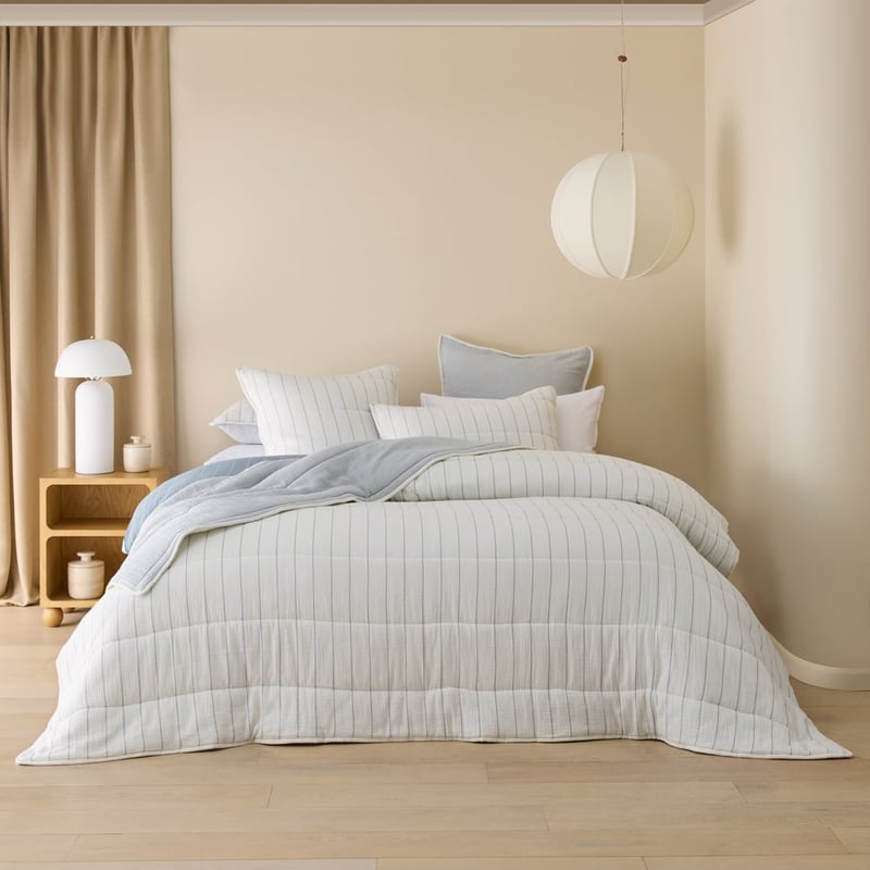  Hayes Coast Stripe Quilted Coverlet Separates