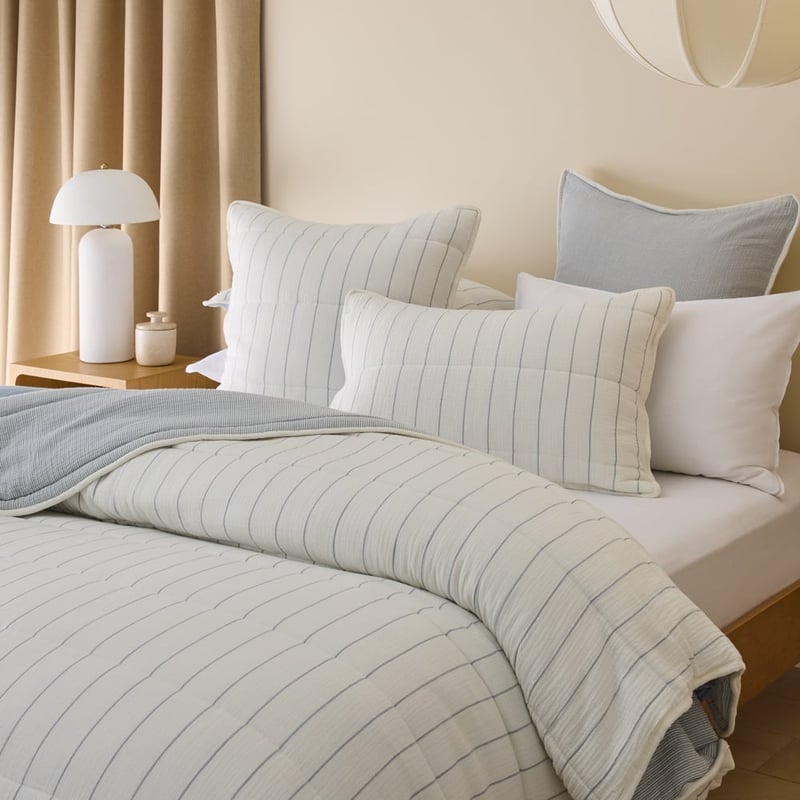  Hayes Coast Stripe Quilted Coverlet Separates