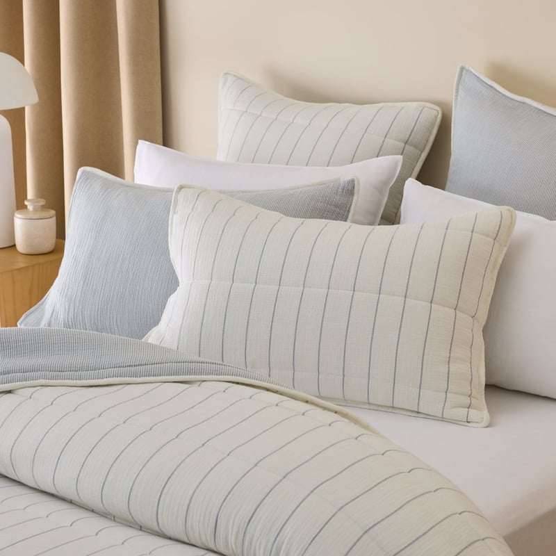  Hayes Coast Stripe Quilted Coverlet Separates