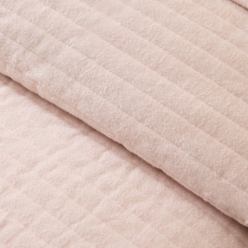 Melange Pink Flannel Quilted Pillowcases