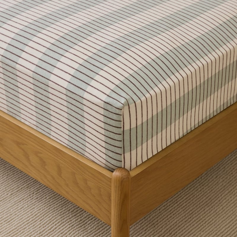 Elliot Seagrass Stripe Flannel Sheet Separates