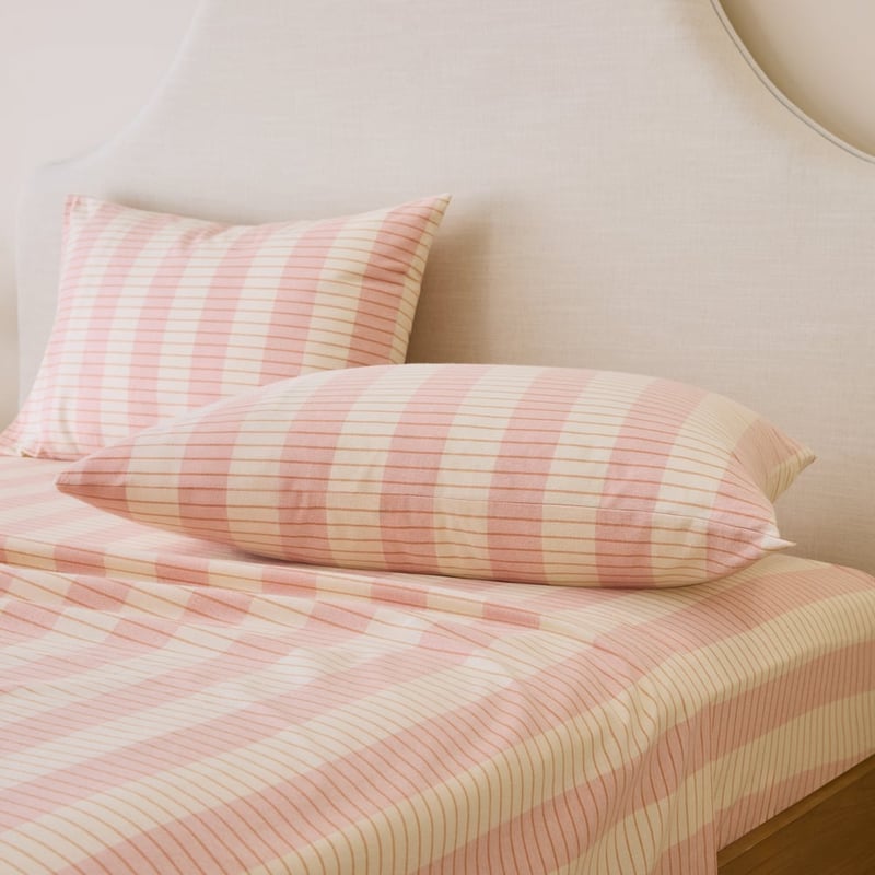 Elliot Rose Stripe Flannel Sheet Separates