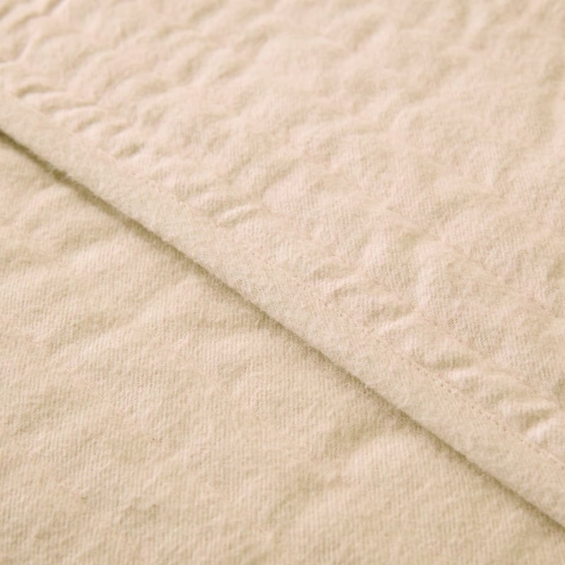 Melange Oat Flannel Quilted Pillowcases