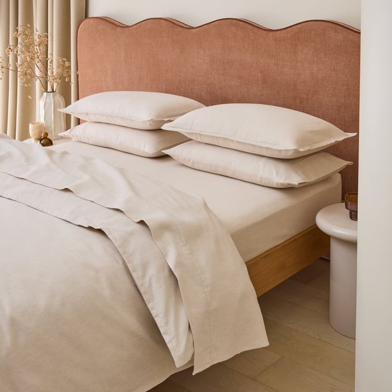 Melange Oat Flannel Quilt Cover Set + Separates