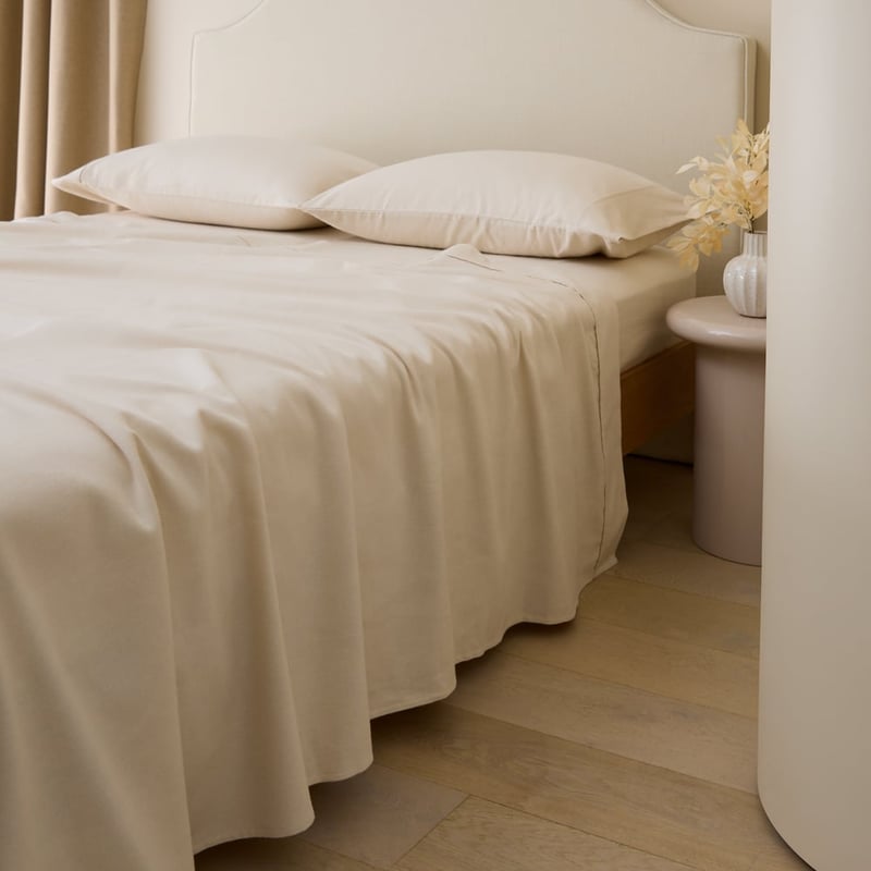 Melange Snow Flannel Sheet Separates