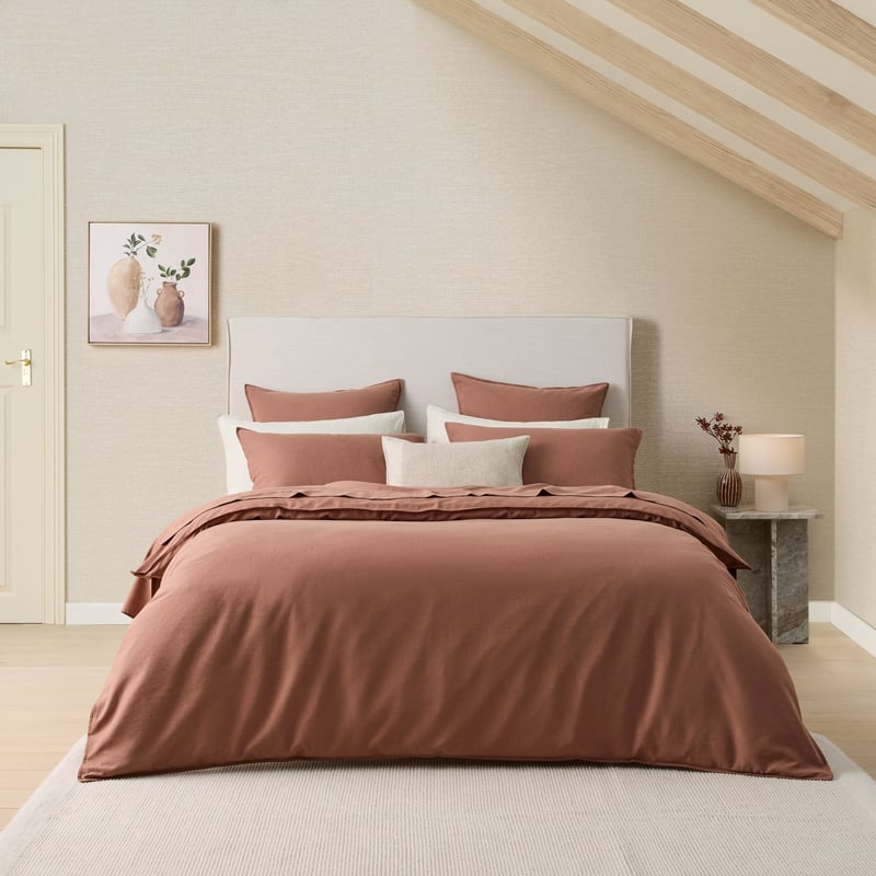 Brushed Cotton Wool Cedar Quilt Cover Set + Separates