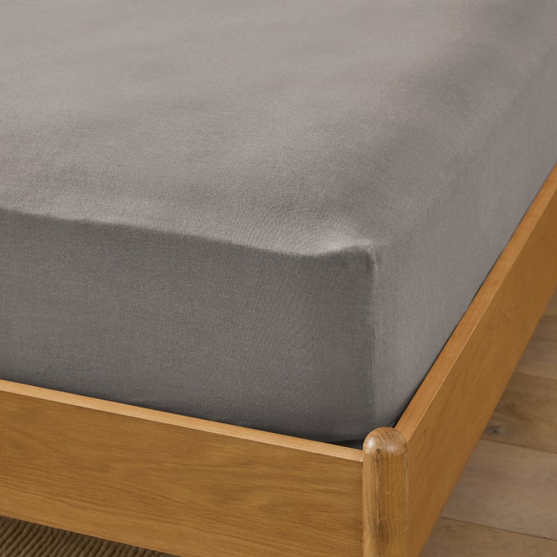 Brushed Cotton Wool Ash Grey Sheet Set