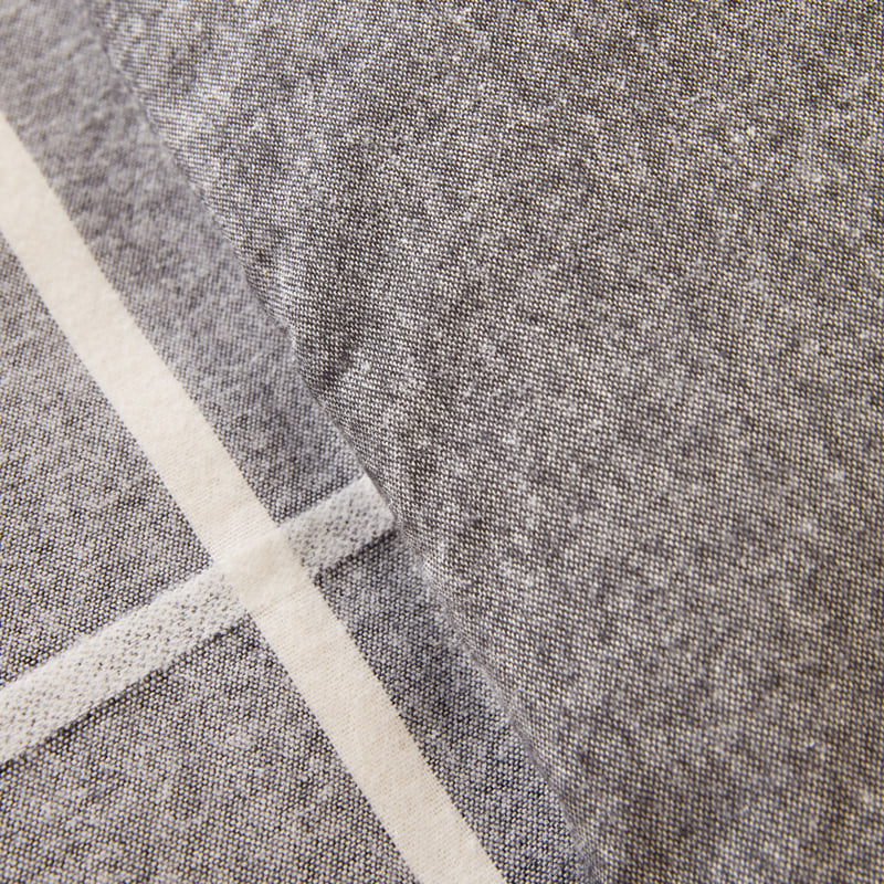 Fiore Grid Grey Flannel Quilt Cover Set + Separates