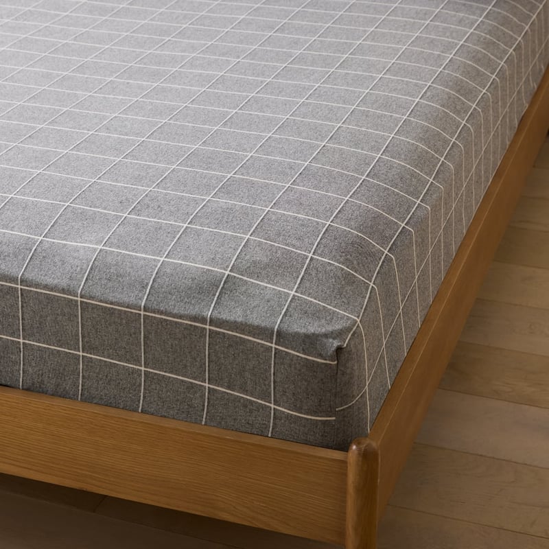 Fiore Mini Grid Grey Flannel Sheet Separates