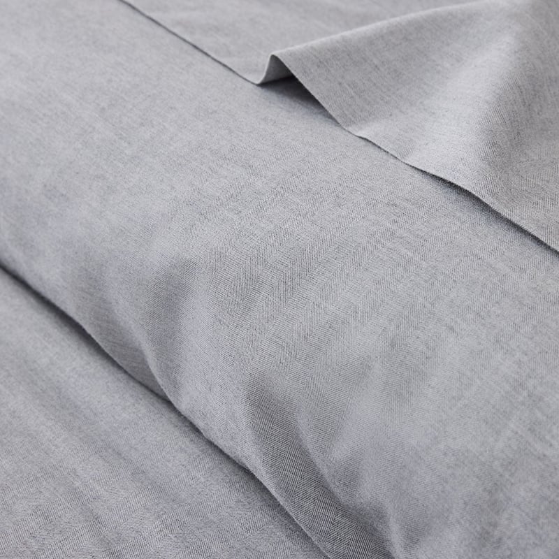 Brushed Cotton Black & White Cashmere Herringbone Pillowcases
