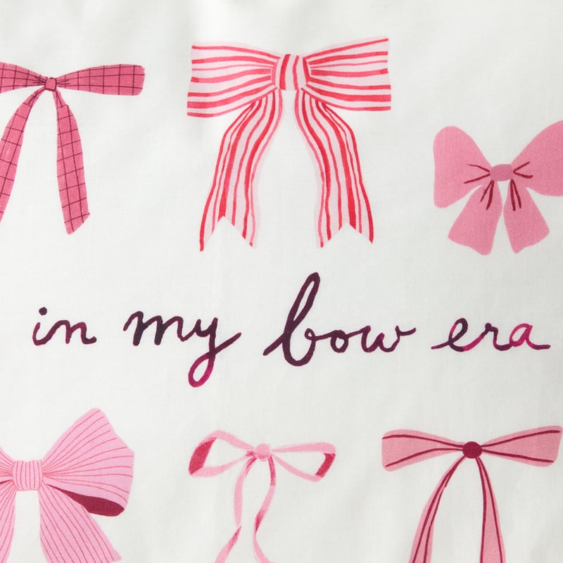 In My Bow Era White Text Pillowcase