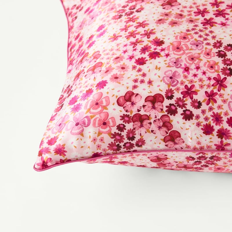 Pure Silk Mothers Day Floral Printed Pillowcase