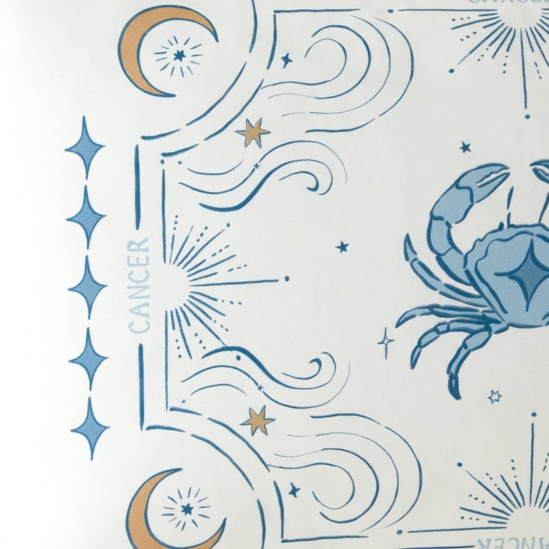Zodiac Blue Cancer Pillowcase