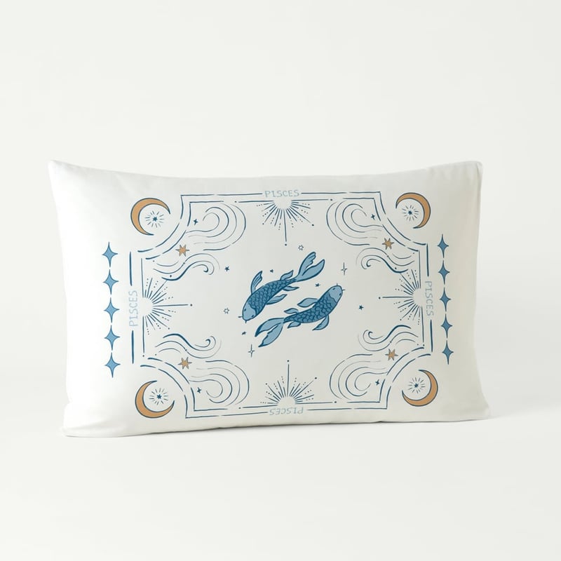 Zodiac Blue Pisces Pillowcase