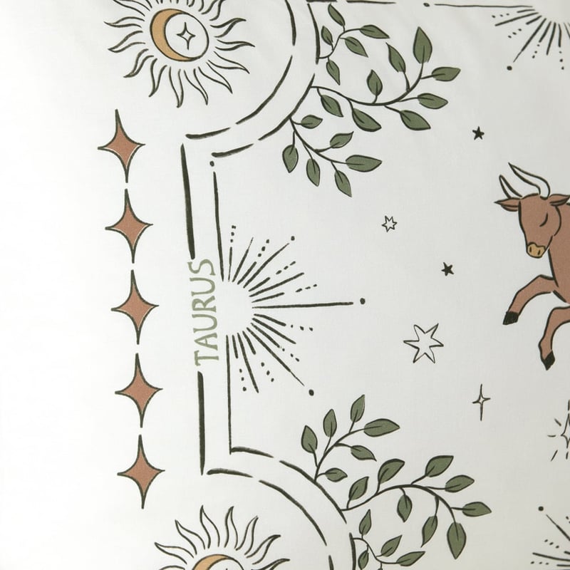 Zodiac Green Taurus Pillowcase
