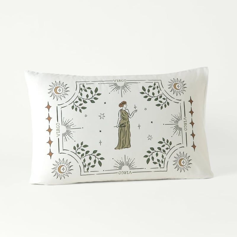 Zodiac Green Virgo Pillowcase