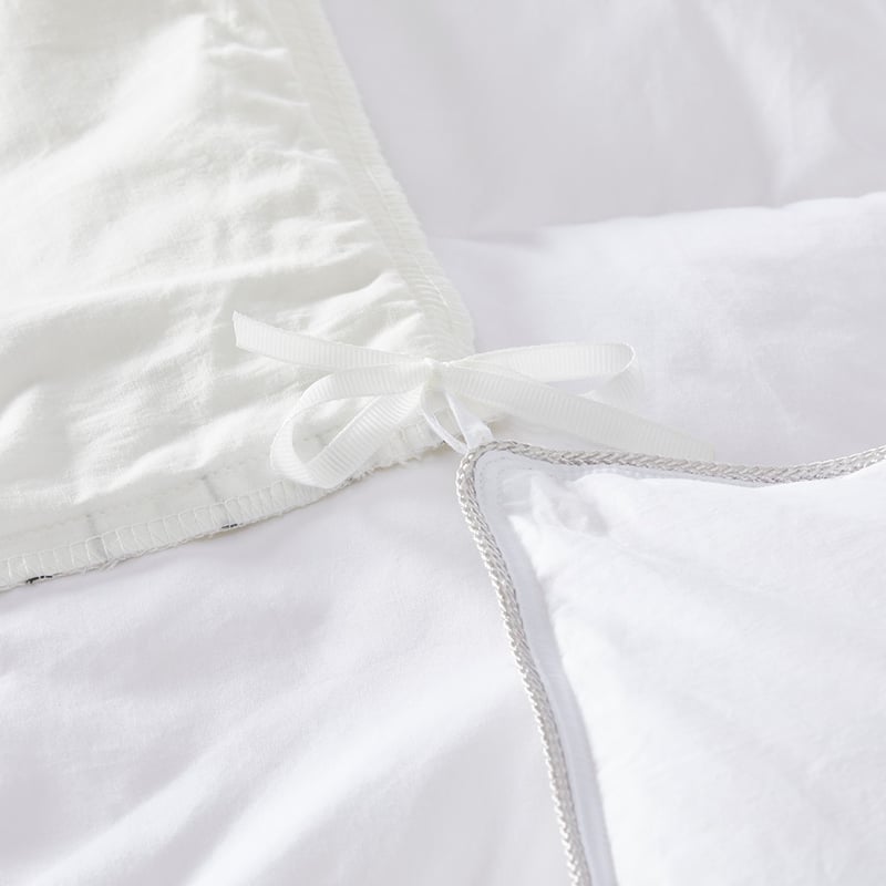 Celeste White Quilted Quilt Cover Separates