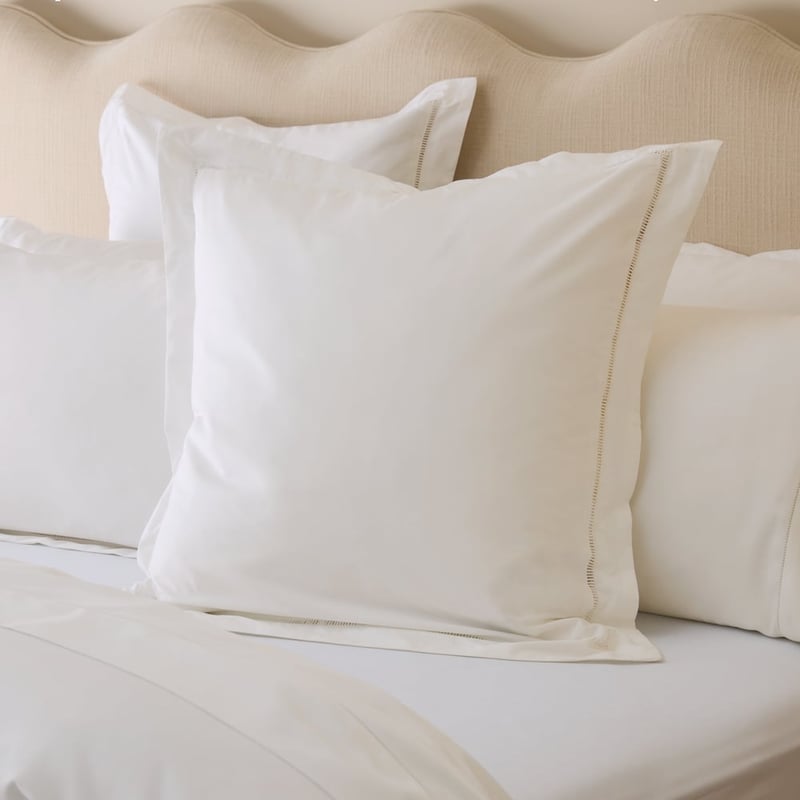 Egyptian Cotton White Ladder Embroidery Quilt Cover Set