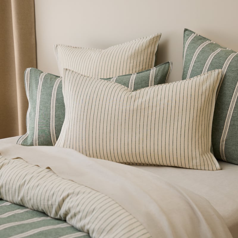 Linen Cotton Ivy Stripe Quilt Cover Set