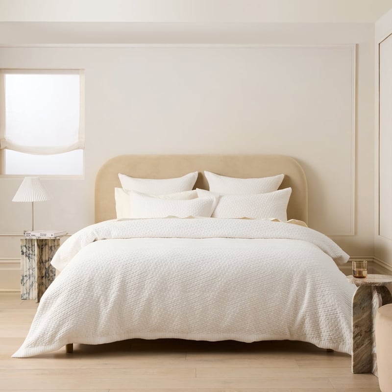 Collins Oat Marle Quilted Jersey Quilt Cover Separates