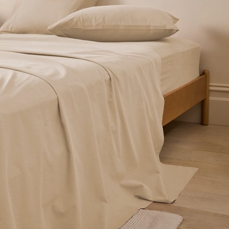 Stonewashed Cotton Sand Sheet Separates