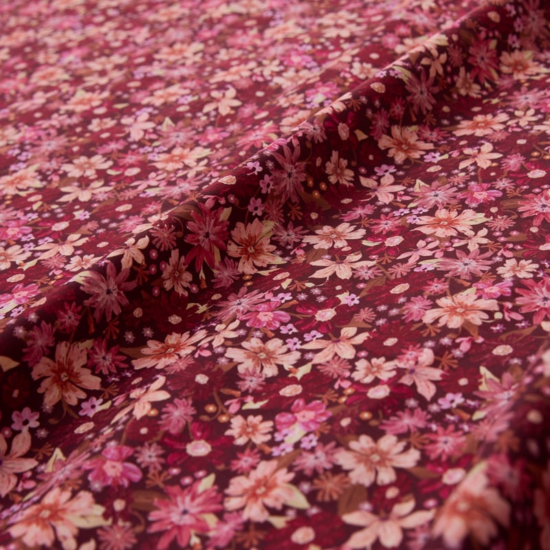 Chloe Floral Burgundy Printed Sheet Set 