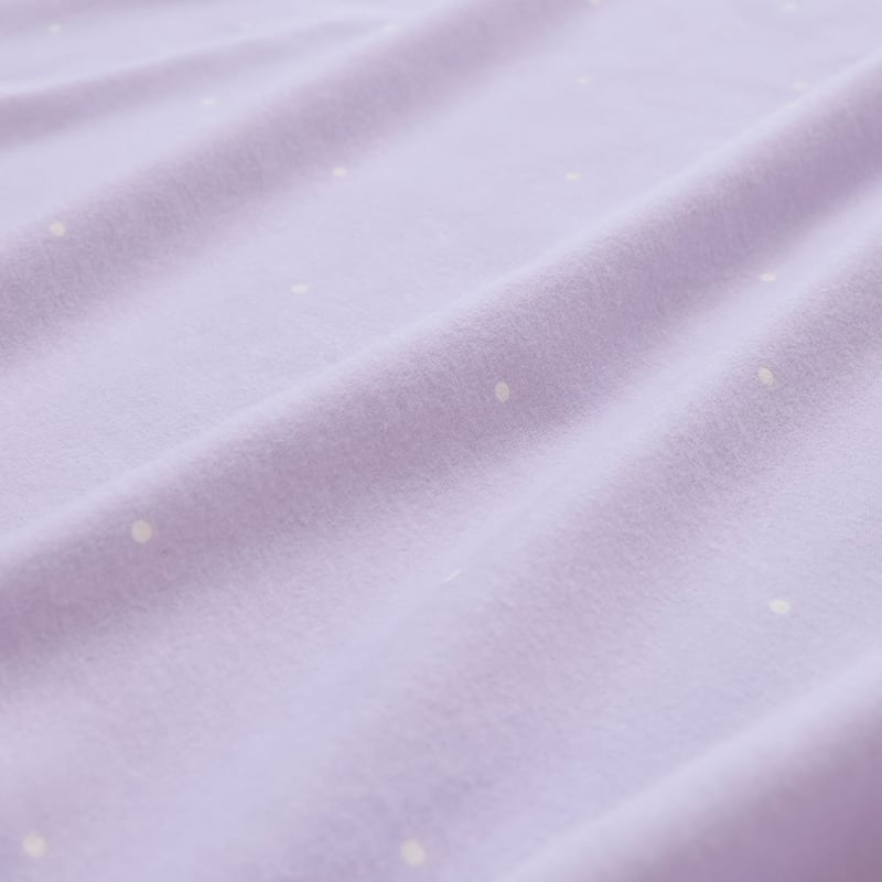 Mini Dot Lilac Flannel Sheet Separates 
