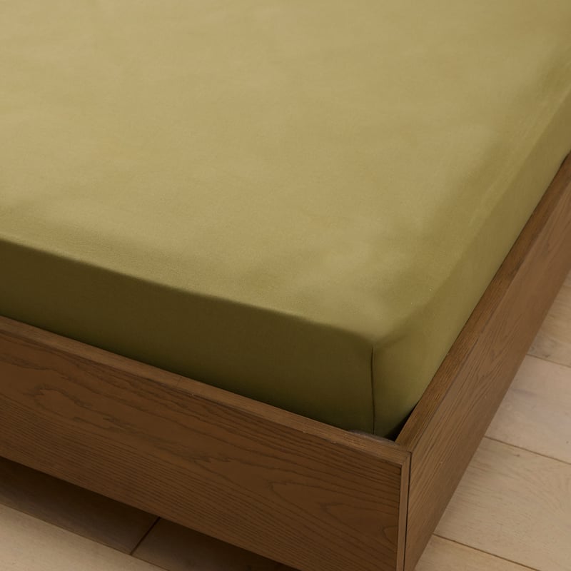 Stonewashed Cotton Olive Sheet Separates