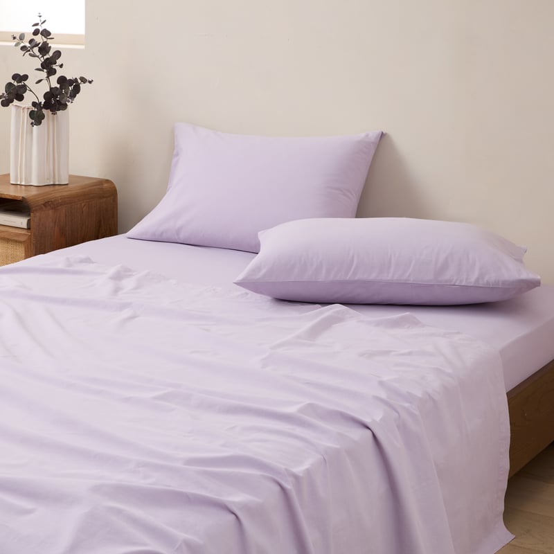 Stonewashed Cotton Misty Lilac Sheet Separates