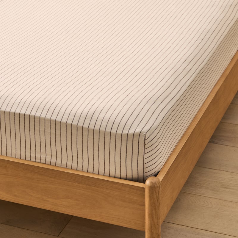 Nutmeg Stripe Linen Cotton Sheet Set
