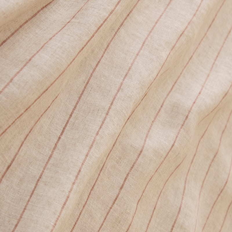  Vintage Washed Linen Mocha & Linen Stripe Pillowcases