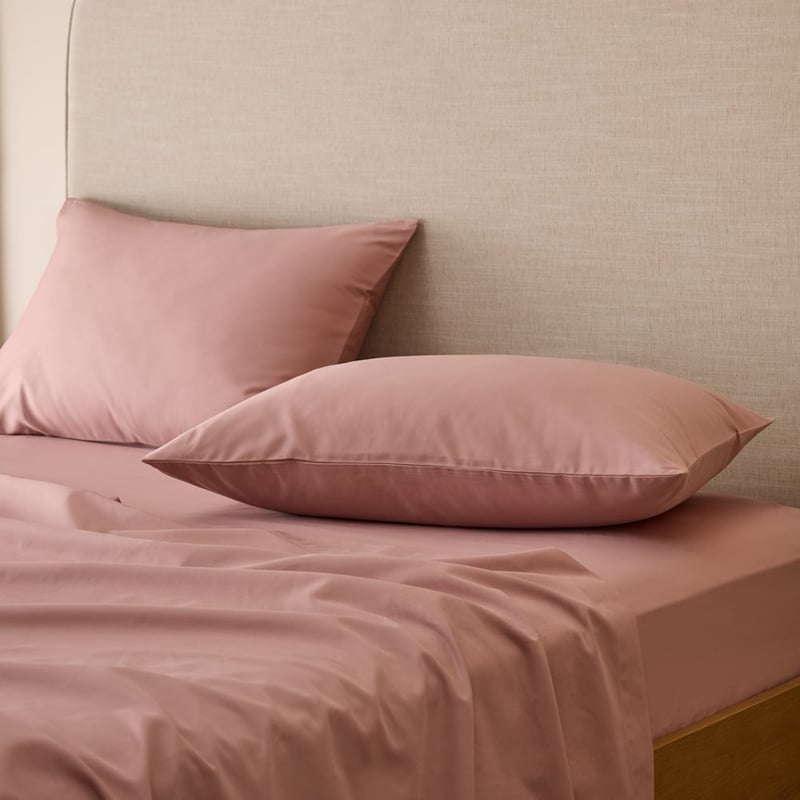 600TC Bamboo Cotton Pink Glow Sheet Set