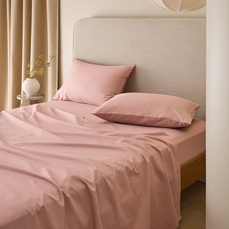 600TC Bamboo Cotton Pink Glow Sheet Set