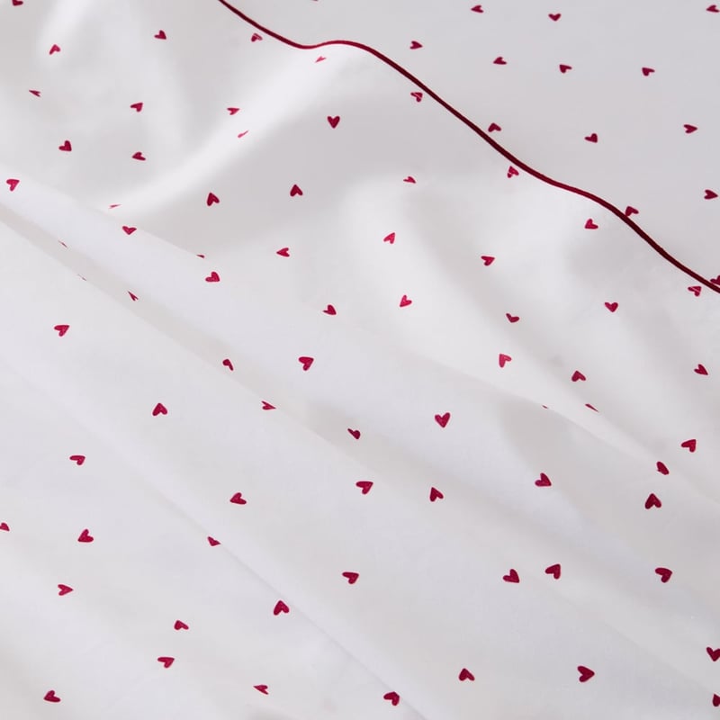 Ma Cherie Printed White Sheet Set