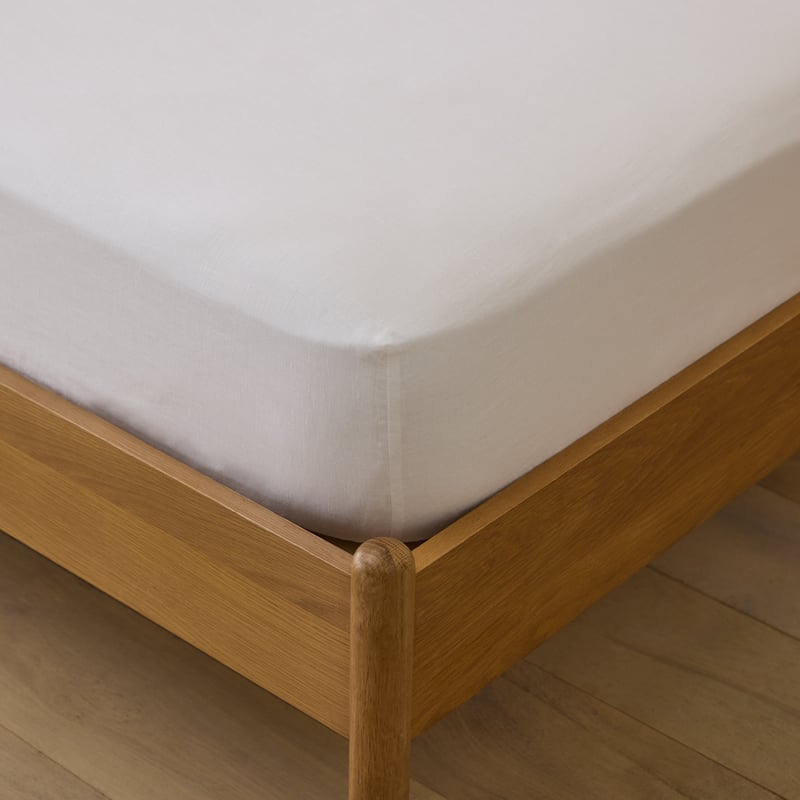 Vintage Washed Linen White & Linen Piped Sheet Separates