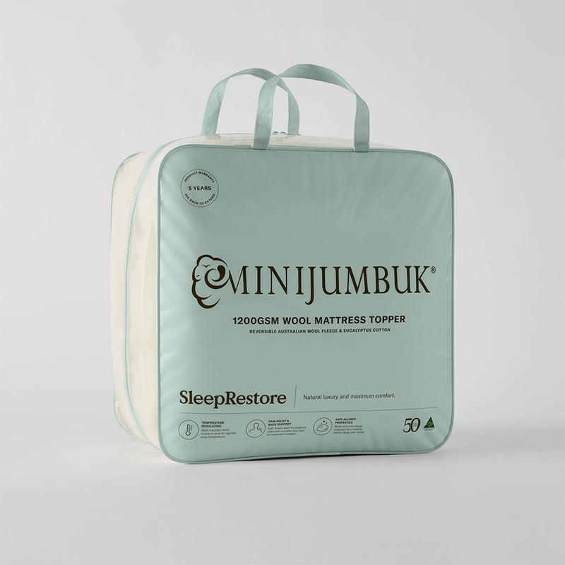 SleepRestore Wool Fleece Mattress Topper 