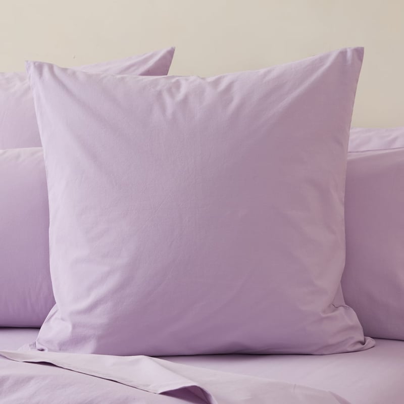 Stonewashed Cotton Misty Lilac Pillowcases