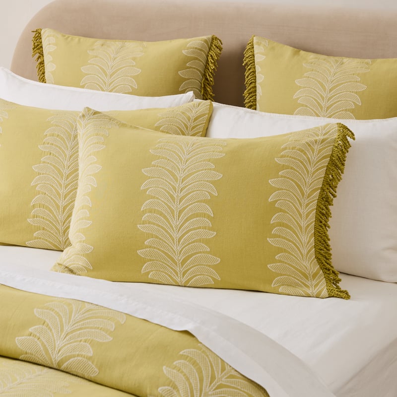 Corfu Fringe Green Quilt Cover Set + Separates