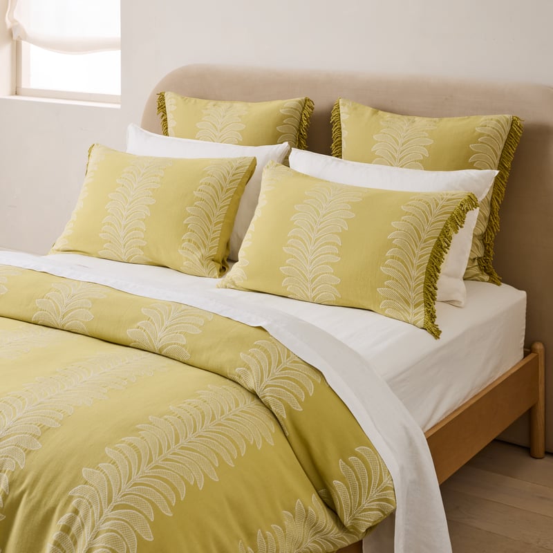 Corfu Fringe Green Quilt Cover Set + Separates