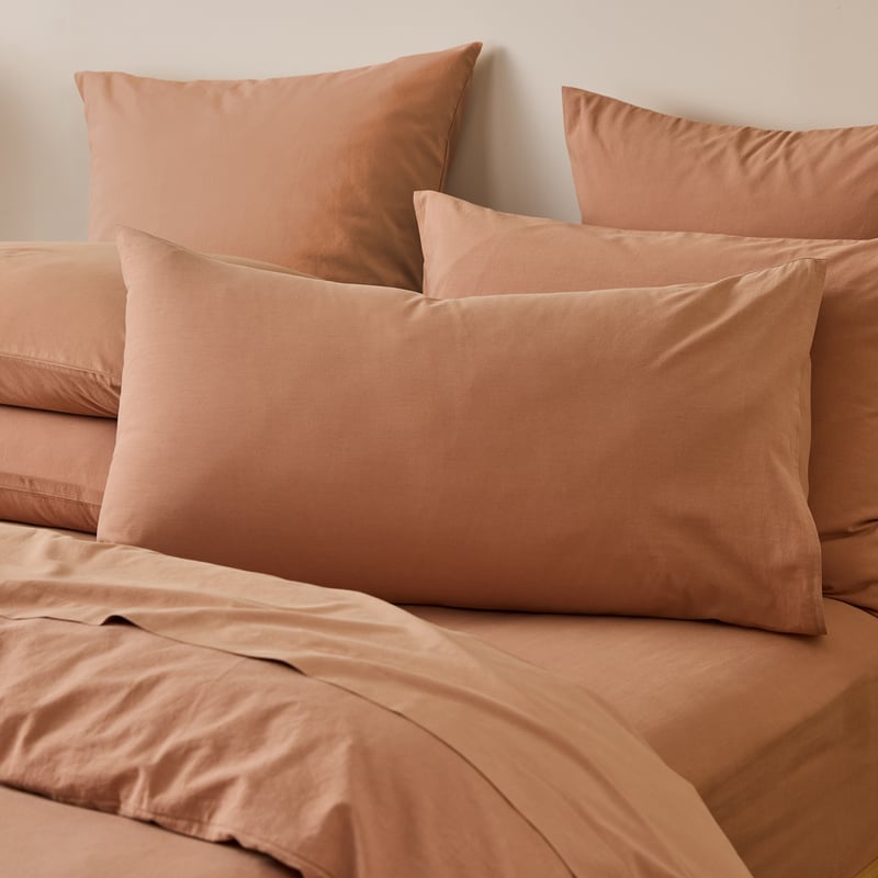 Stonewashed Cotton Earth Pillowcase