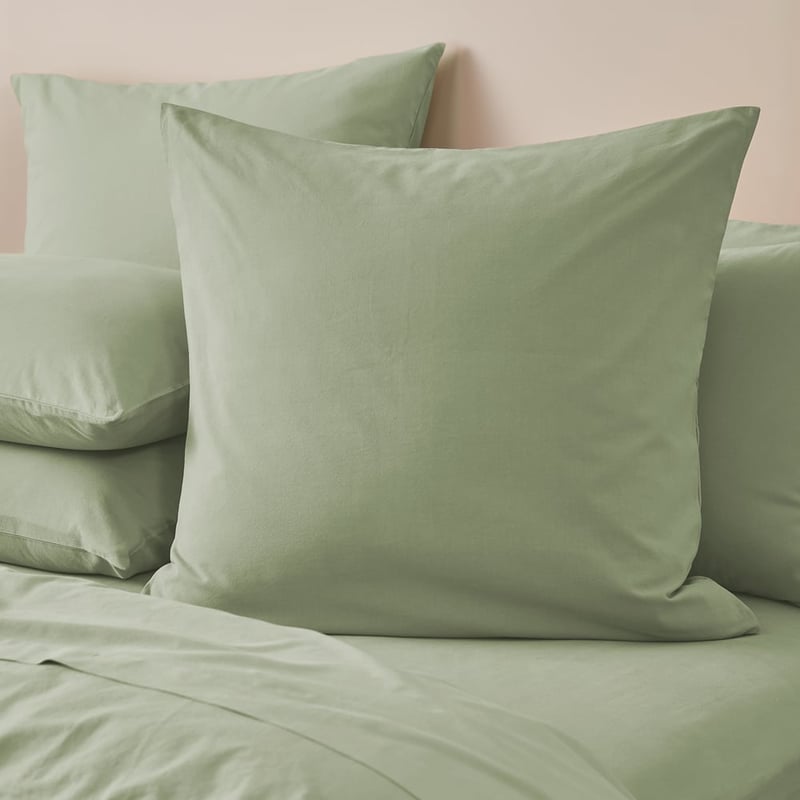Stonewashed Cotton Gumleaf Pillowcase   